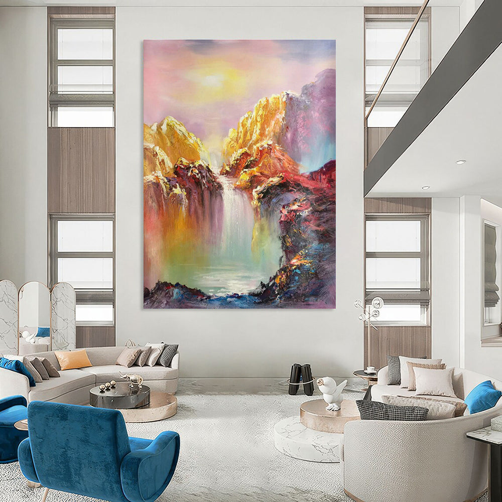 Handmade Large Abstract Painting for Office & Hallway DLZ1286