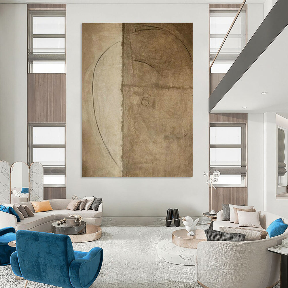 Large Custom Handmade Abstract Painting for Living Room and Cottage Entryway DLZ1582