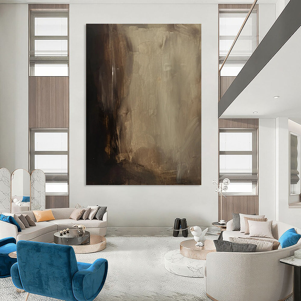 Earthy Tones Abstract Painting with Subtle Textures ADGE511