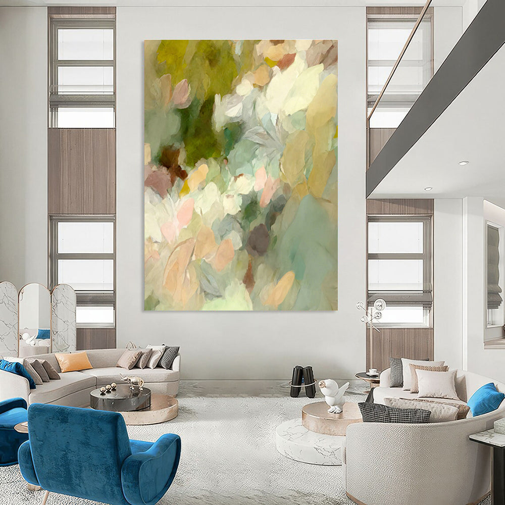 Custom Handmade Abstract Artwork for Cottage Bedroom & Entryway DLZ1359