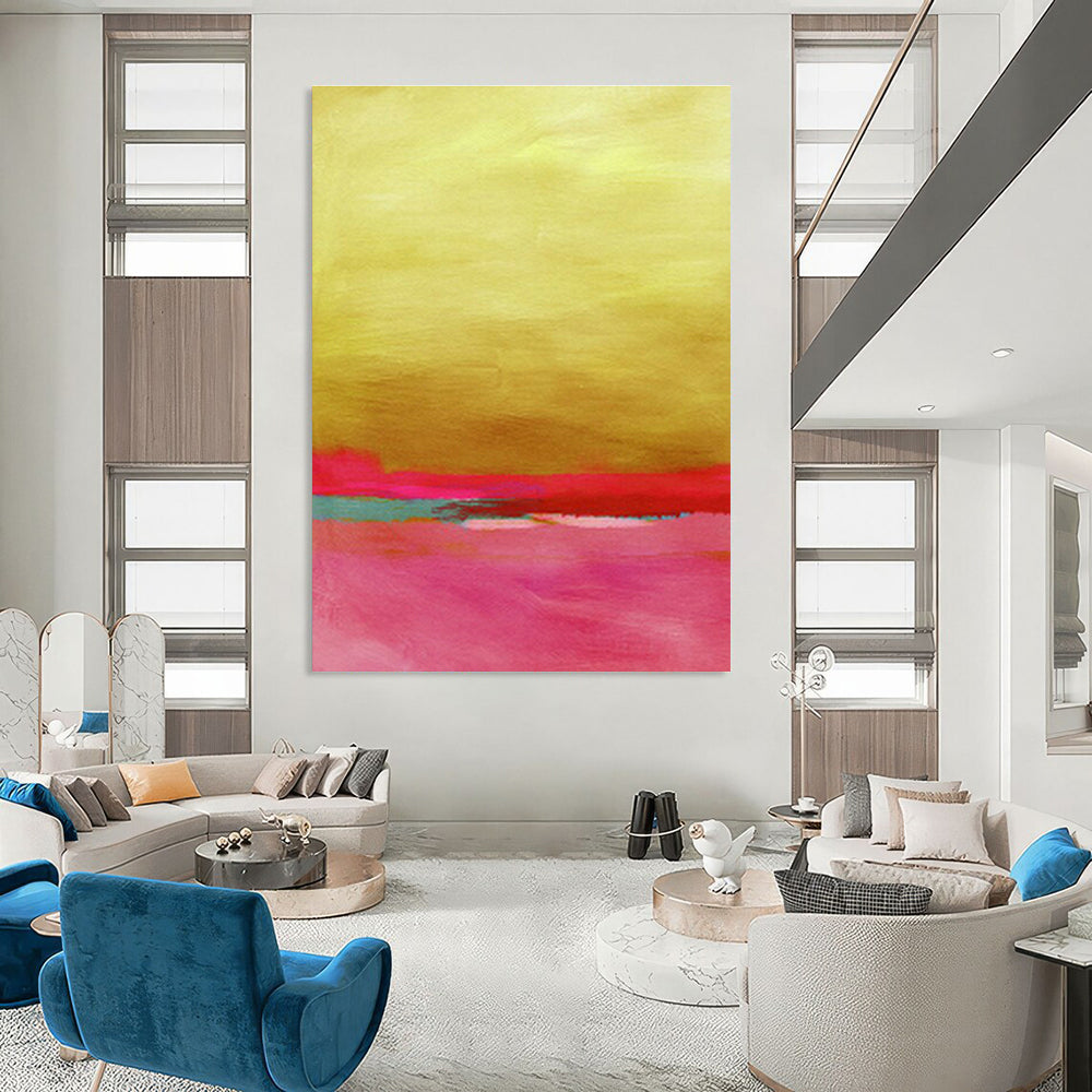 Hand - Painted Custom Abstract Murals for Cottage Hallway Staircases & Bedroom Walk - in Showers DLZ0676