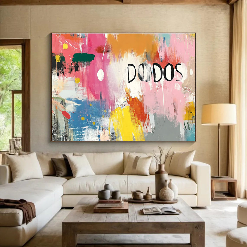 Colorful “DODOS” - Expressive Word Abstract Painting DYP048