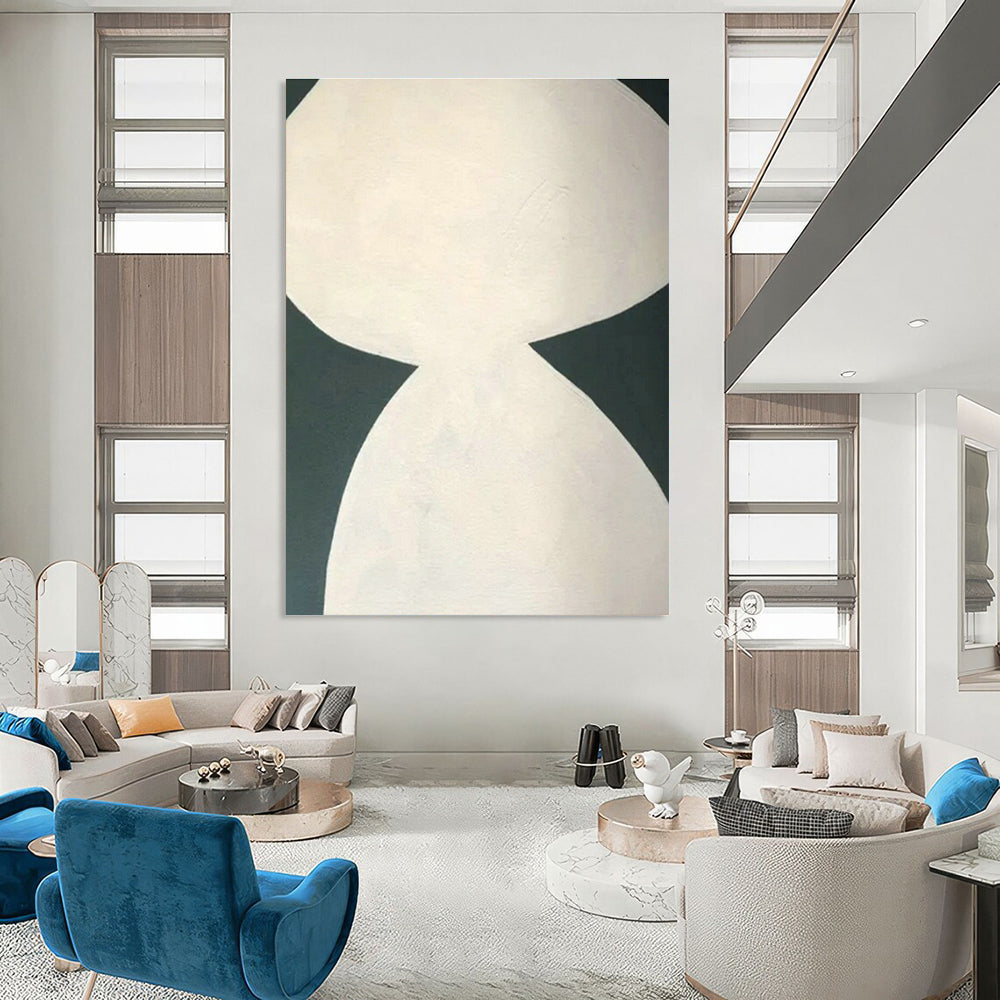 Extra-large Custom Hand-Painted Abstract Canvas for Dining Room Breakfast Bar Wall and Cottage Office Meeting Niche DLZ1896