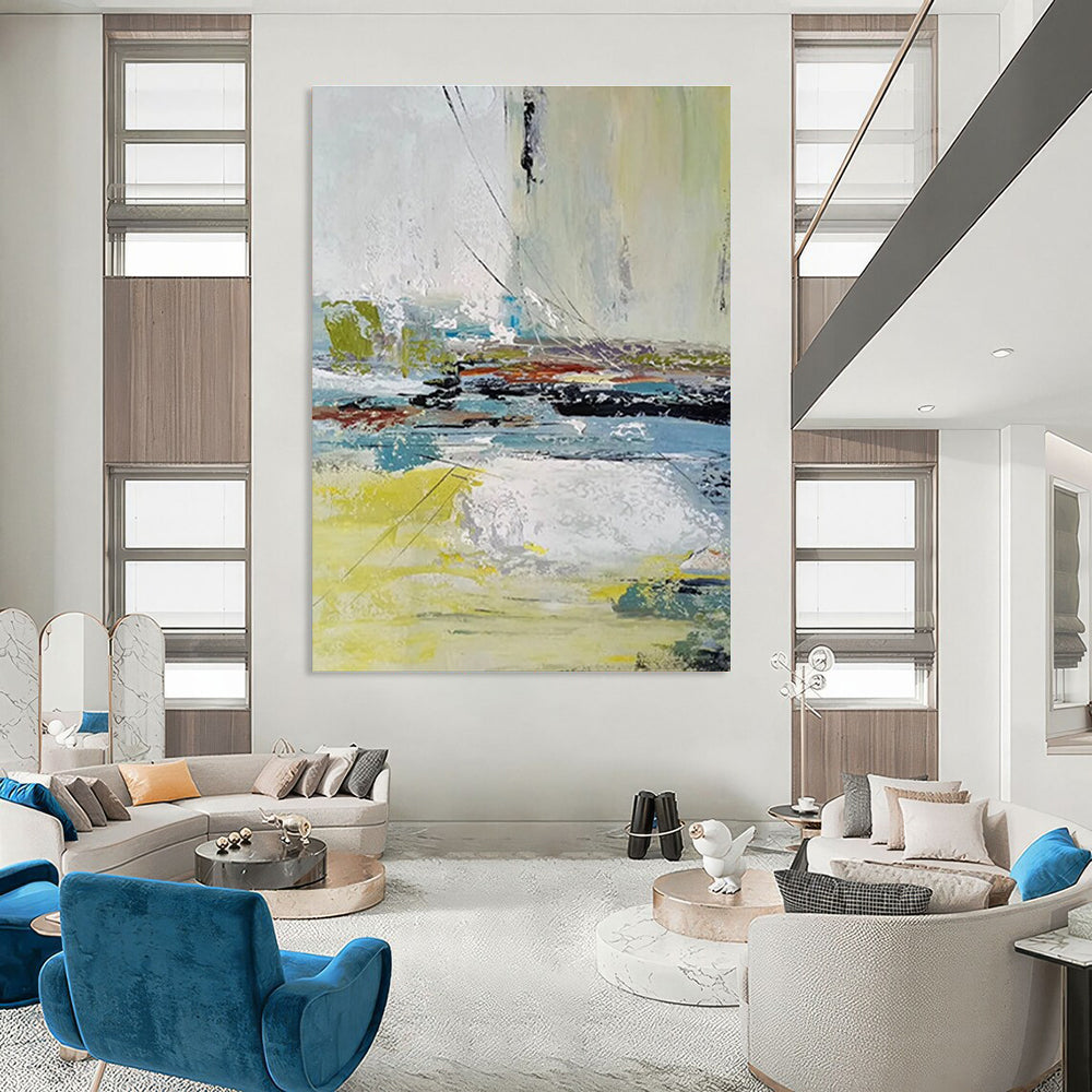 Colorful Splash - style Abstract Painting for Artistic Displays ADGE052