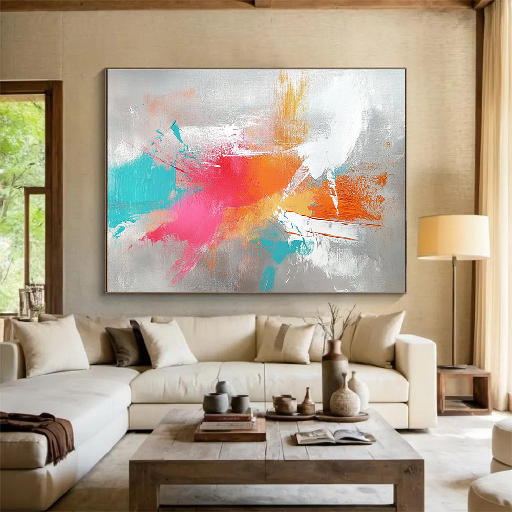 Colorful Splash Abstract Painting with Vibrant Colors DYP307