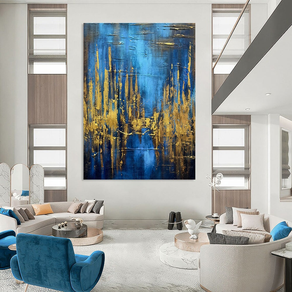 Colossal - Proportion Hand - Painted Abstract Murals for Entryway Vestibules & Bedroom Dressing Areas DLZ0743