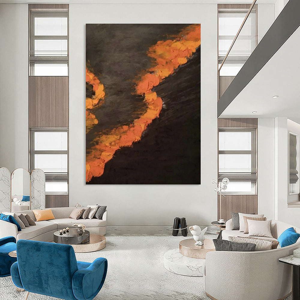 Hand-Painted Abstract Art Oil Painting, a Quality Choice for Living Room and Entrance DLZ0968