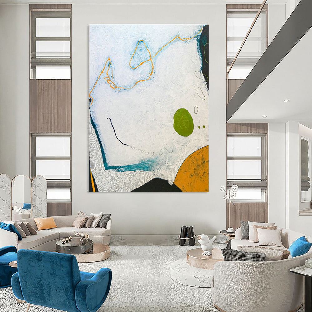 Massively Oversized Custom - Made Abstract Canvas for Office & Dining Room DLZ1114