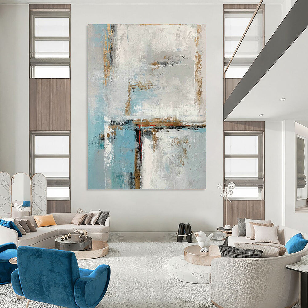 Massive Custom Hand - Painted Abstracts for Cottage Dining Room & Office DLZ0567