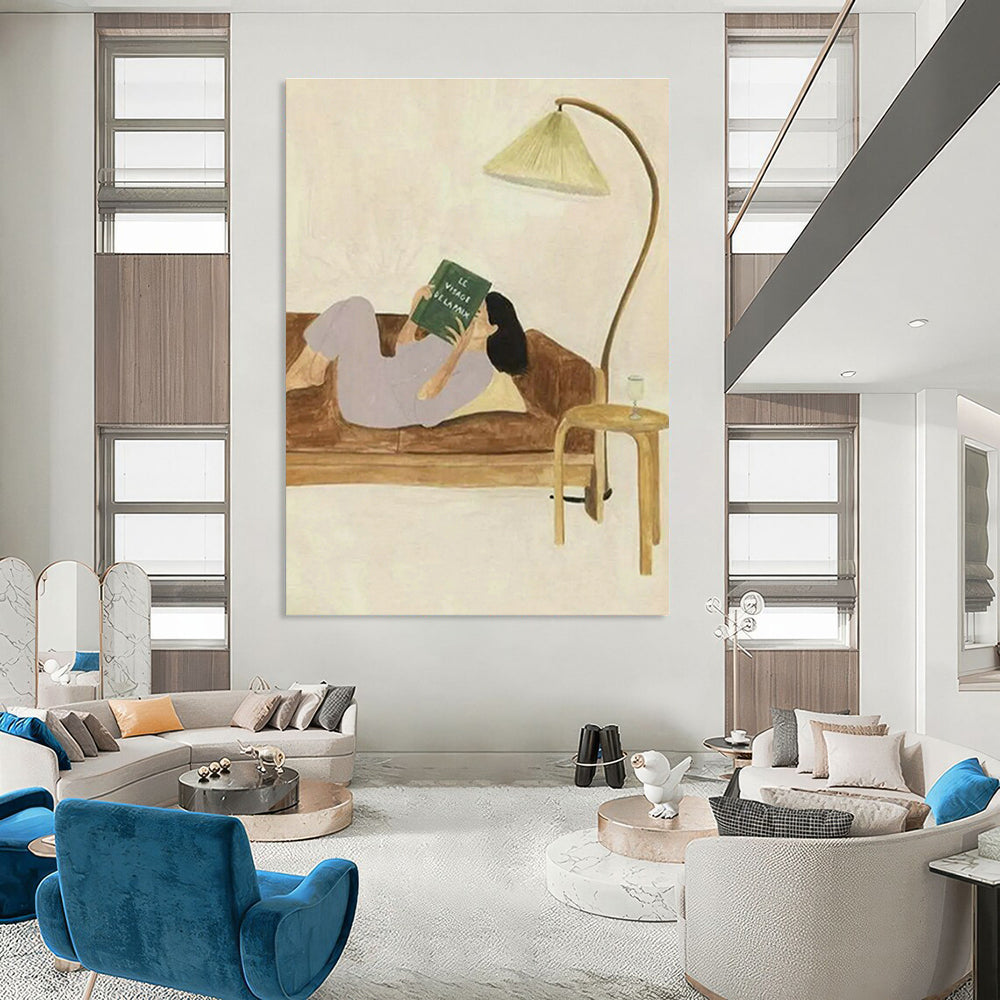 Hand - Painted Abstract Canvases for Cottage Dining Room Hutch Glass Shelf Edges & Hallway Coat Closet Rods DLZ0910