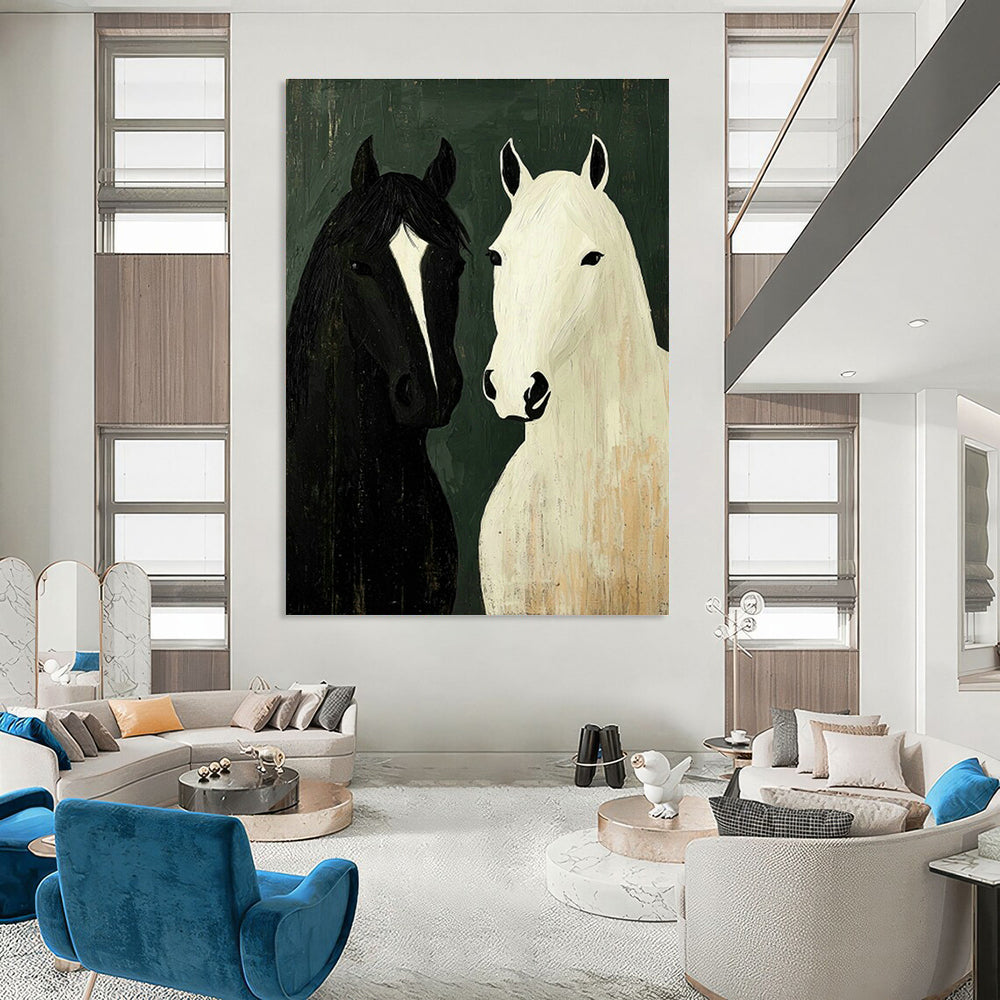 Massive Bespoke Hand-Painted Abstract Artwork for Entryway & Dining Room DLZ1010