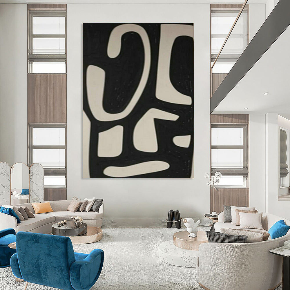 Oversized Custom Handmade Abstract Wall Art for Office Break Room and Cottage Dining Room Sideboard Wall DLZ1978