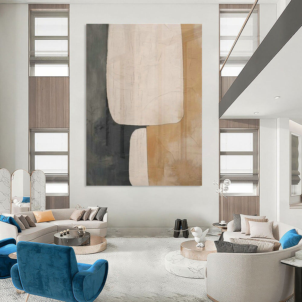 Extra-large Custom Handmade Abstract Painting for Bedroom Wardrobe Interior Wall and Dining Room Side Table Wall DLZ1946