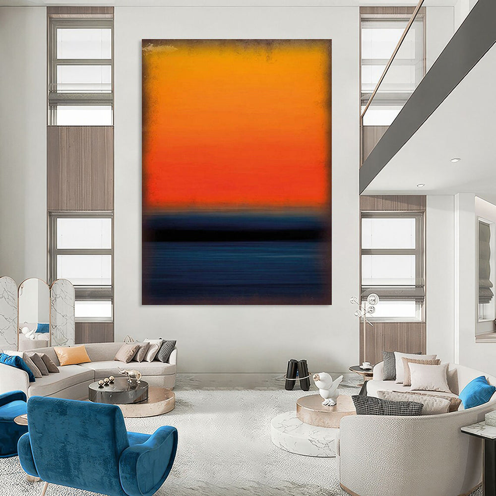 Hand-Painted Abstract Wall Decor for Cottage Office & Living Room DLZ2301