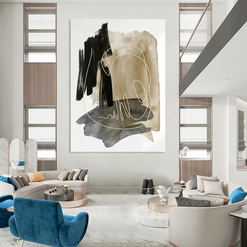 Custom - Made Hand - Painted Abstract Art for Hallway and Entryway DLZ0518