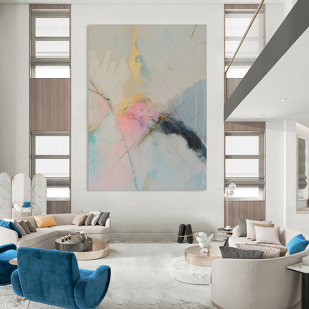 Monumental Personalized Hand Painted Abstract Wall Art for Cottage & Office DLZ2088