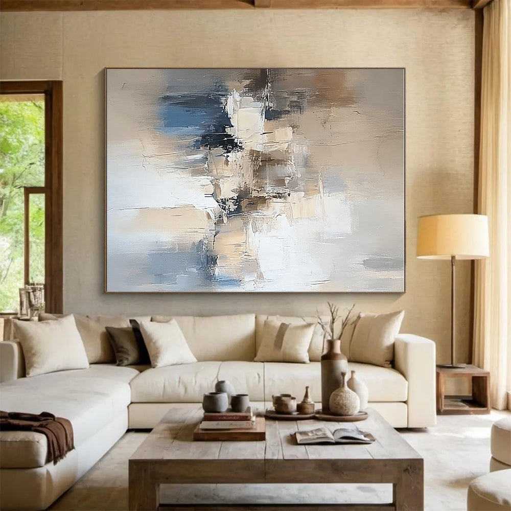Neutral Tones Abstract Painting with Subtle Shifts GER801