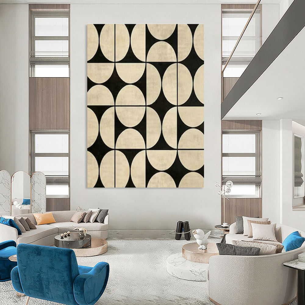 Oversized Custom Handmade Abstract Painting for Bedroom Wardrobe Interior Wall and Hallway Linen Closet Shelving Wall DLZ1984