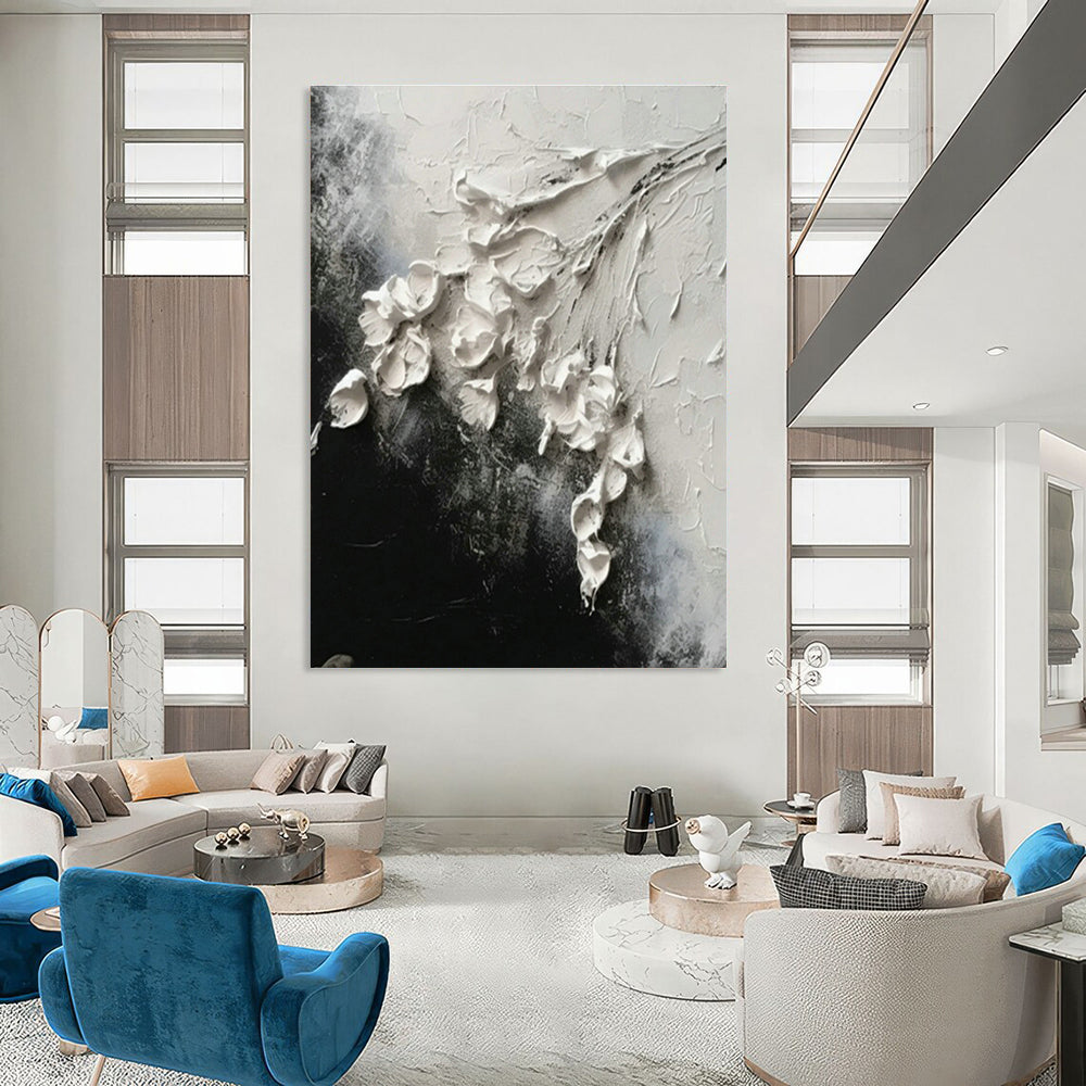 Large Hand - Painted Abstract Canvases for Hallway Staircase Risers & Office Server Room Cable Trays DLZ0906