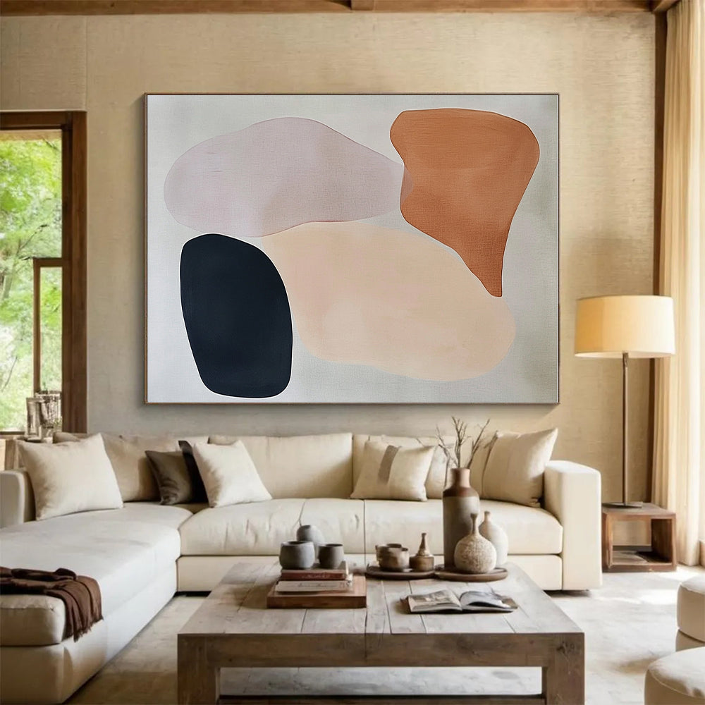 Earth - Toned Organic Shapes Abstract Painting GER851