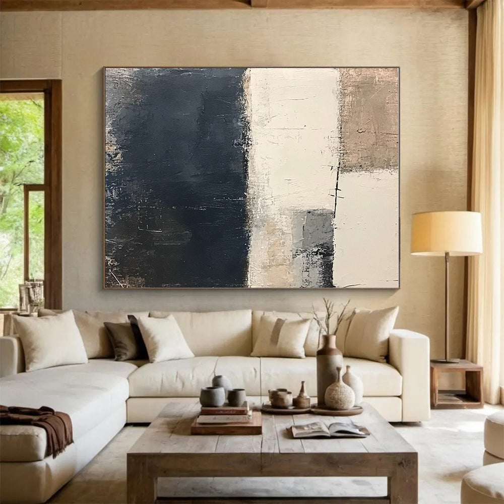 Neutral Tones Abstract Painting with Textured Layers GER530
