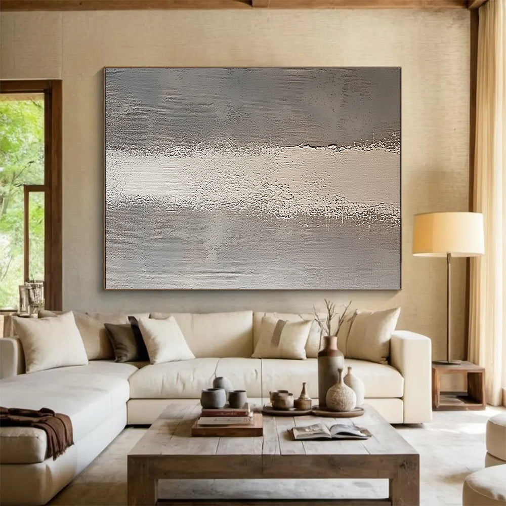 Subtle Textured Gray Abstract with Vertical Patterns GER294
