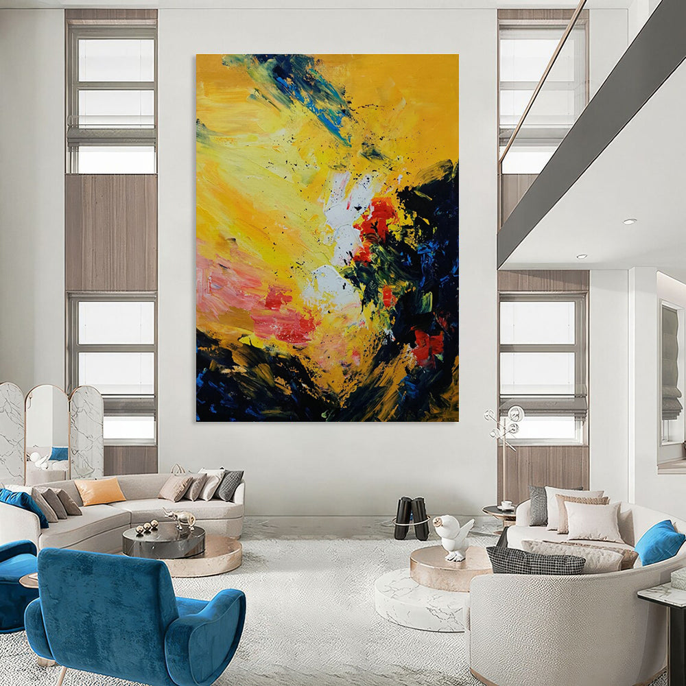 Custom Handmade Abstract Canvas for Office & Cottage Bedroom DLZ1349