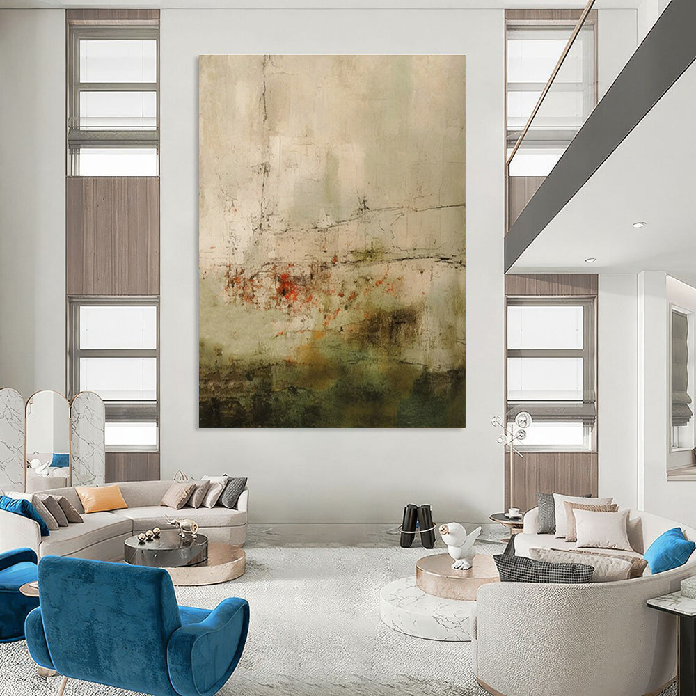 Custom Abstract Paintings for Cottage Office Filing Cabinets & Bedroom Bed Frames DLZ0899