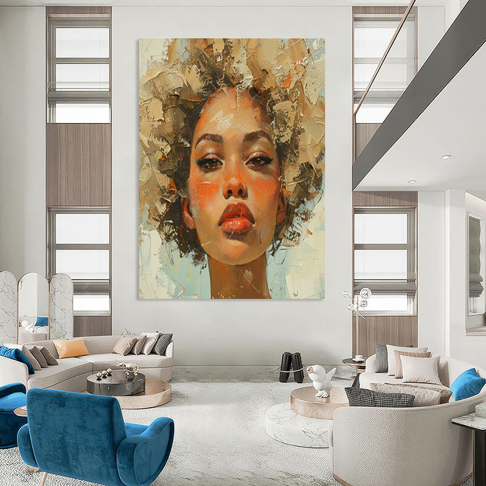 Large Hand-Painted Abstract Art for Bedroom Walk - in Jewelry Closet & Hallway Coat Hook Wall DLZ1737