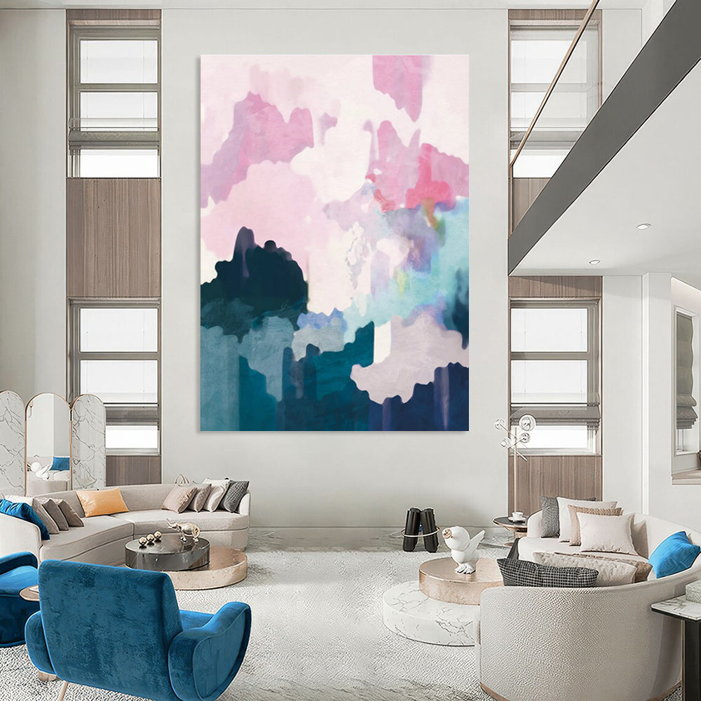 Pastel Abstract Shapes Painting ADGE235