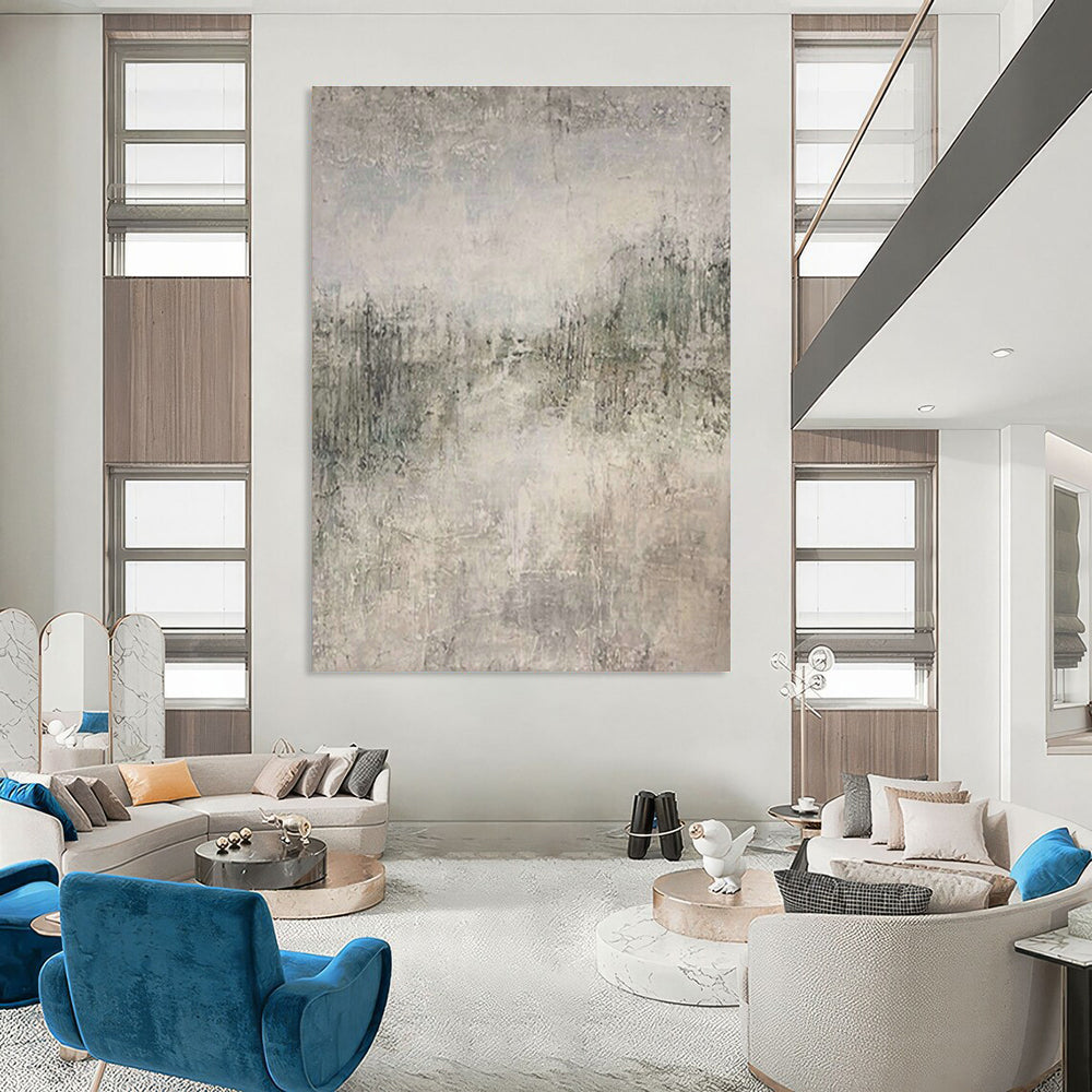 Extra-large Custom Hand-Painted Abstract Art for Dining Room China Cabinet Wall and Entryway Glove Storage Niche DLZ1856