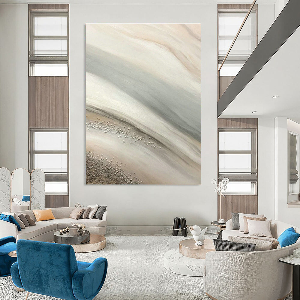 Large Hand-Painted Abstract Art for Office and Dining Room DLZ1497