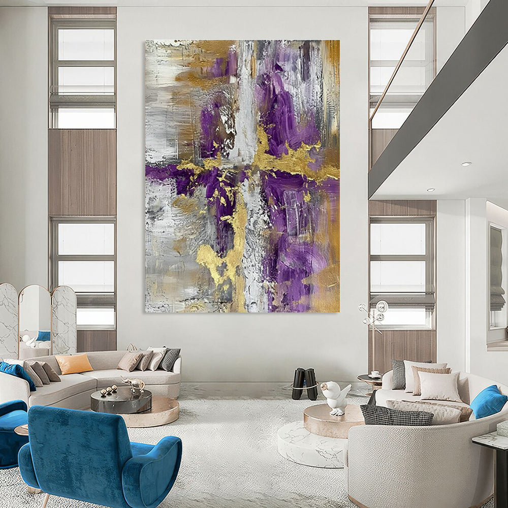 Handmade Abstract Wall Art for Cottage Living Room Record Player Wall and Bedroom Book - Stacking Niche DLZ1729