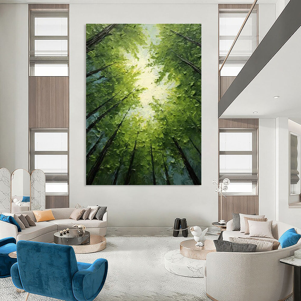 Green Forest Light Abstract Painting ADGE266