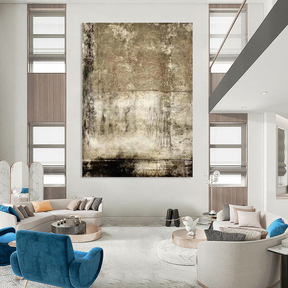Hand - Painted Abstract Art for Dining Room Bay Window Seat Cushions & Entryway Console Table Drawer Inserts DLZ0875