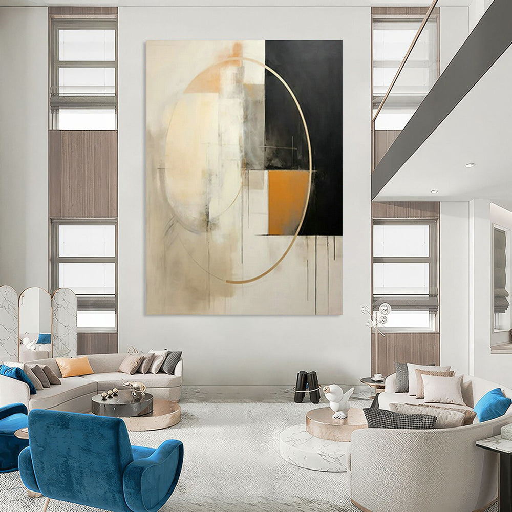 Large Custom Handmade Abstract Wall Art for Cottage Dining Room Wine Barrel Display Wall and Entryway Boot Storage Bench Area DLZ1702