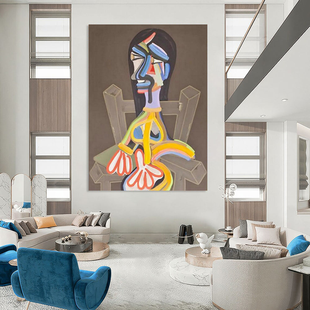 Massive Custom - Fit Hand Painted Abstract Artwork for Bedroom and Hallway DLZ2153