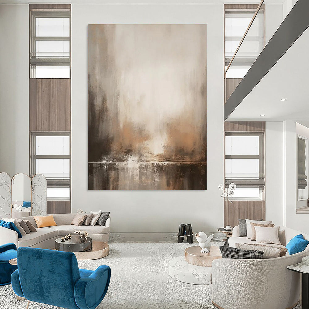 Misty Abstract Landscape Painting with Warm Undertones ADGE455