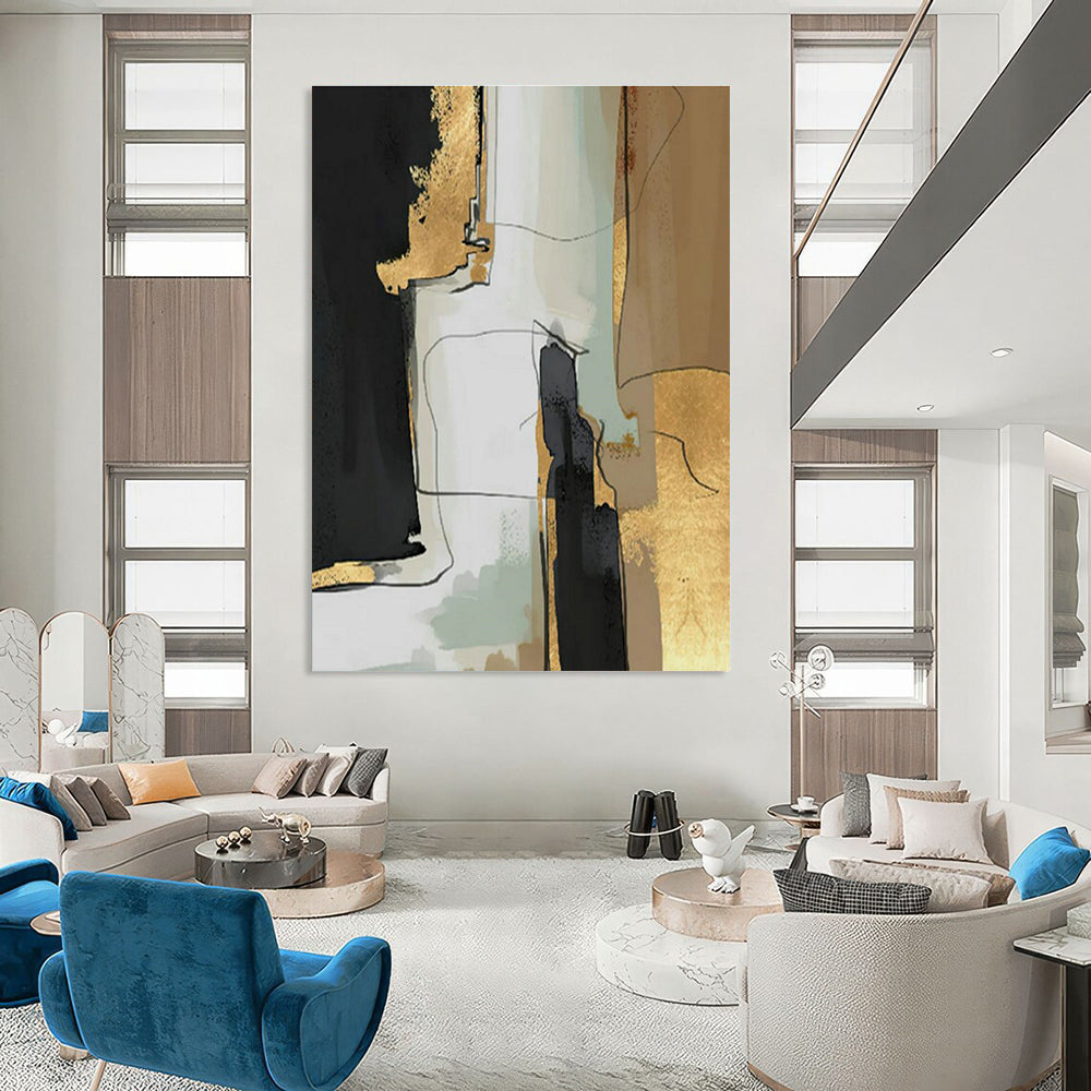 Immense Tailored Hand Painted Abstract Art for Hallway & Entryway DLZ2224