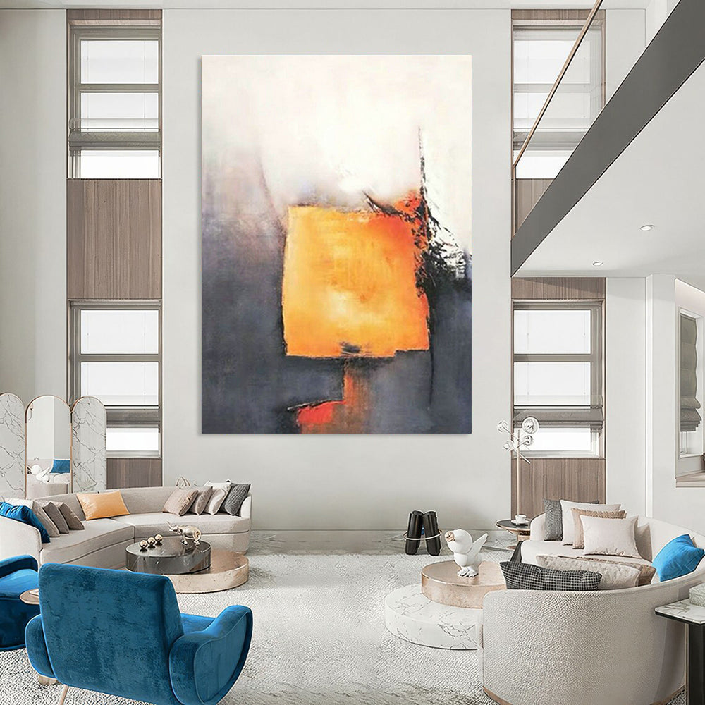 Custom - Made Hand - Painted Abstract Canvases for Bedroom Dresser Mirror Frames & Cottage Hallway Wall Clock Surrounds DLZ0929
