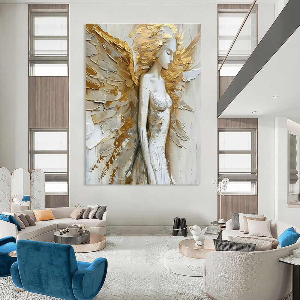 Large Custom Handmade Abstract Painting for Living Room and Cottage Dining Room DLZ1552