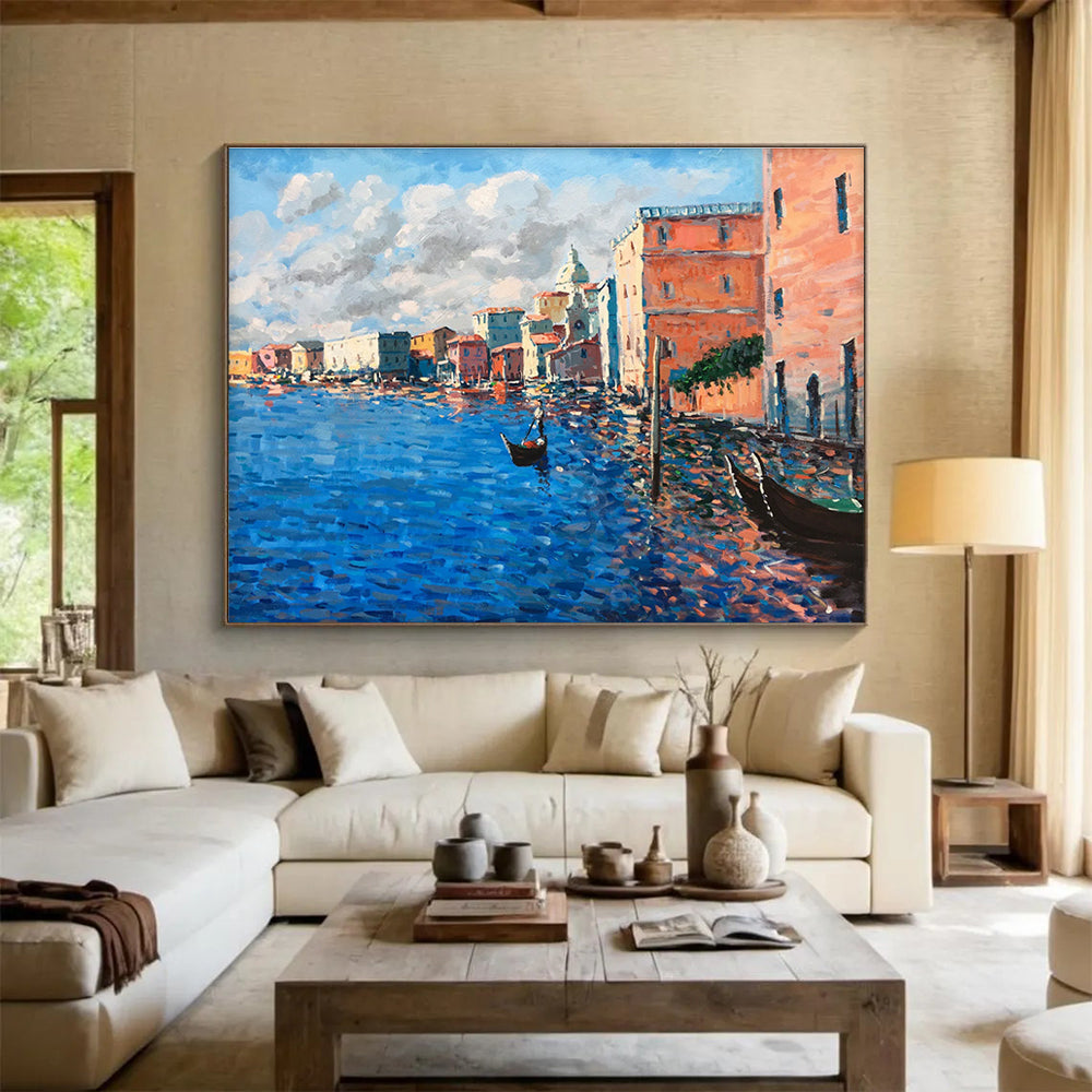 Venice Canal Scene Oil Painting THY456