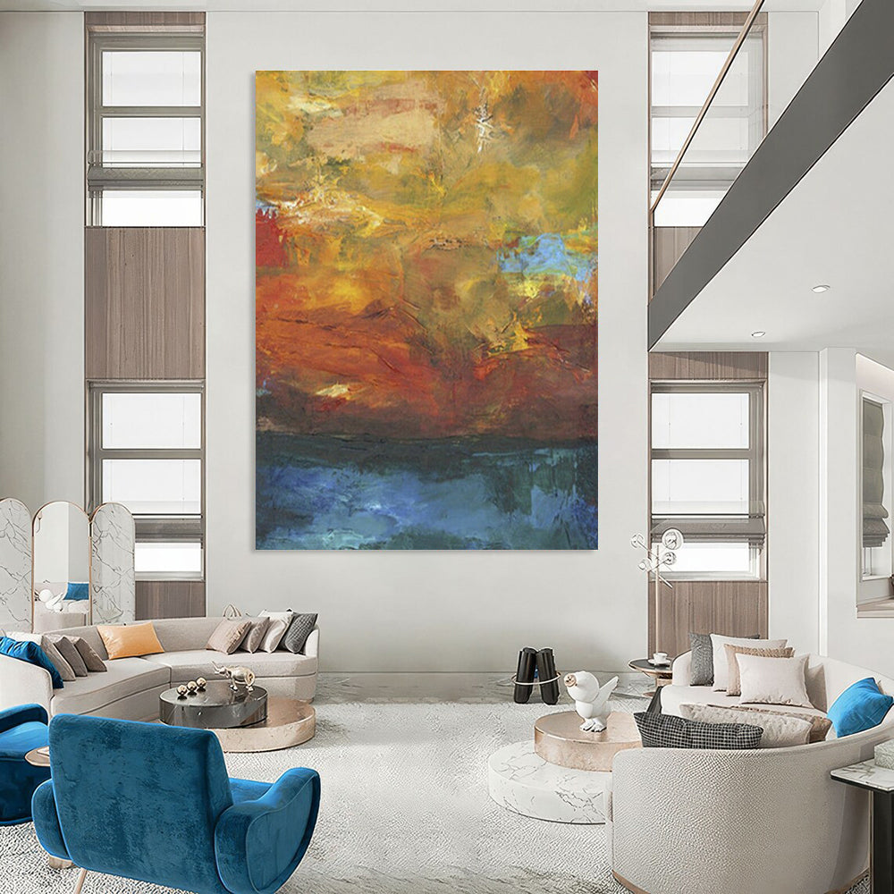 Large - Scale Hand - Painted Abstracts for Office and Dining Room DLZ0631
