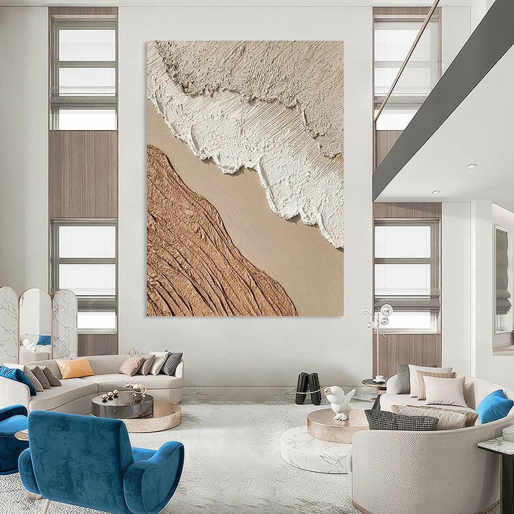 Hand - Painted Extra Large Abstract Painting for Living Room & Cottage Bedroom DLZ1137