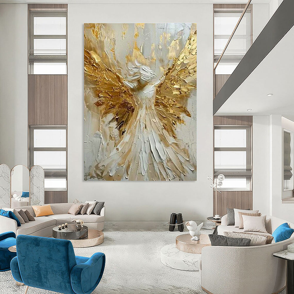 Extra - Large Custom Hand - Painted Abstract Painting for Dining Room, Elevate the Dining Experience DLZ0359