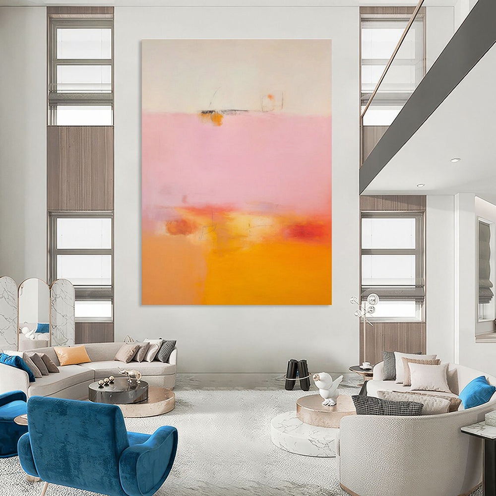 Large-Scale Bespoke Abstract Canvas for Dining Room & Entryway DLZ0999