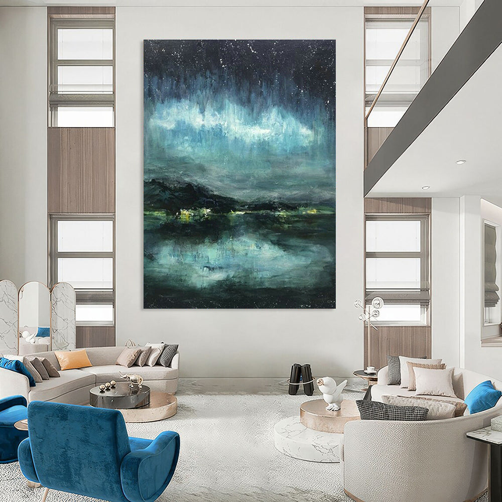 Custom - Made Hand - Painted Abstract Canvases for Bedroom and Cottage Hallway DLZ0633