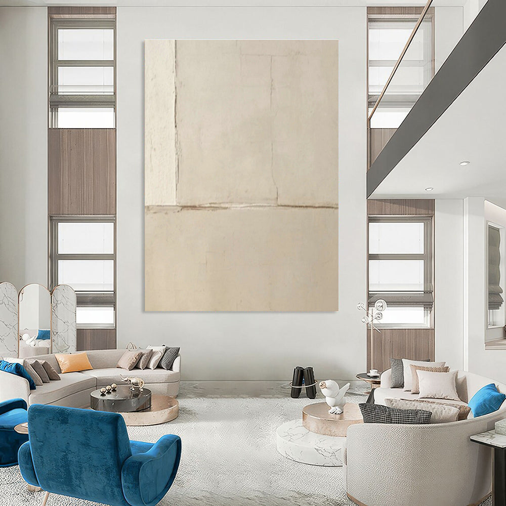 Oversized Hand - Painted Abstract Art for Living Room Open - Shelf Kitchenette Backsplashes & Cottage Outdoor Grill Station Walls DLZ0854