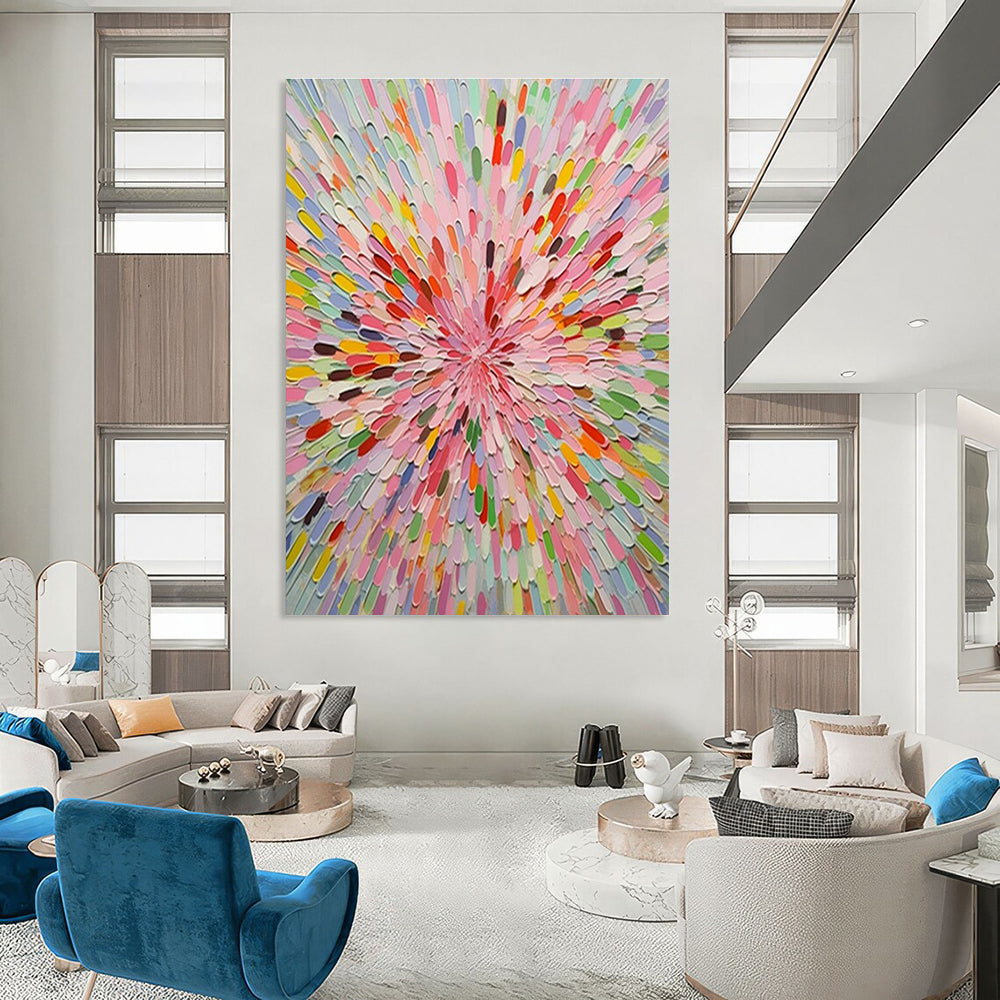 Customizable Handmade Abstract Canvas for Hallway and Cottage Office DLZ1558