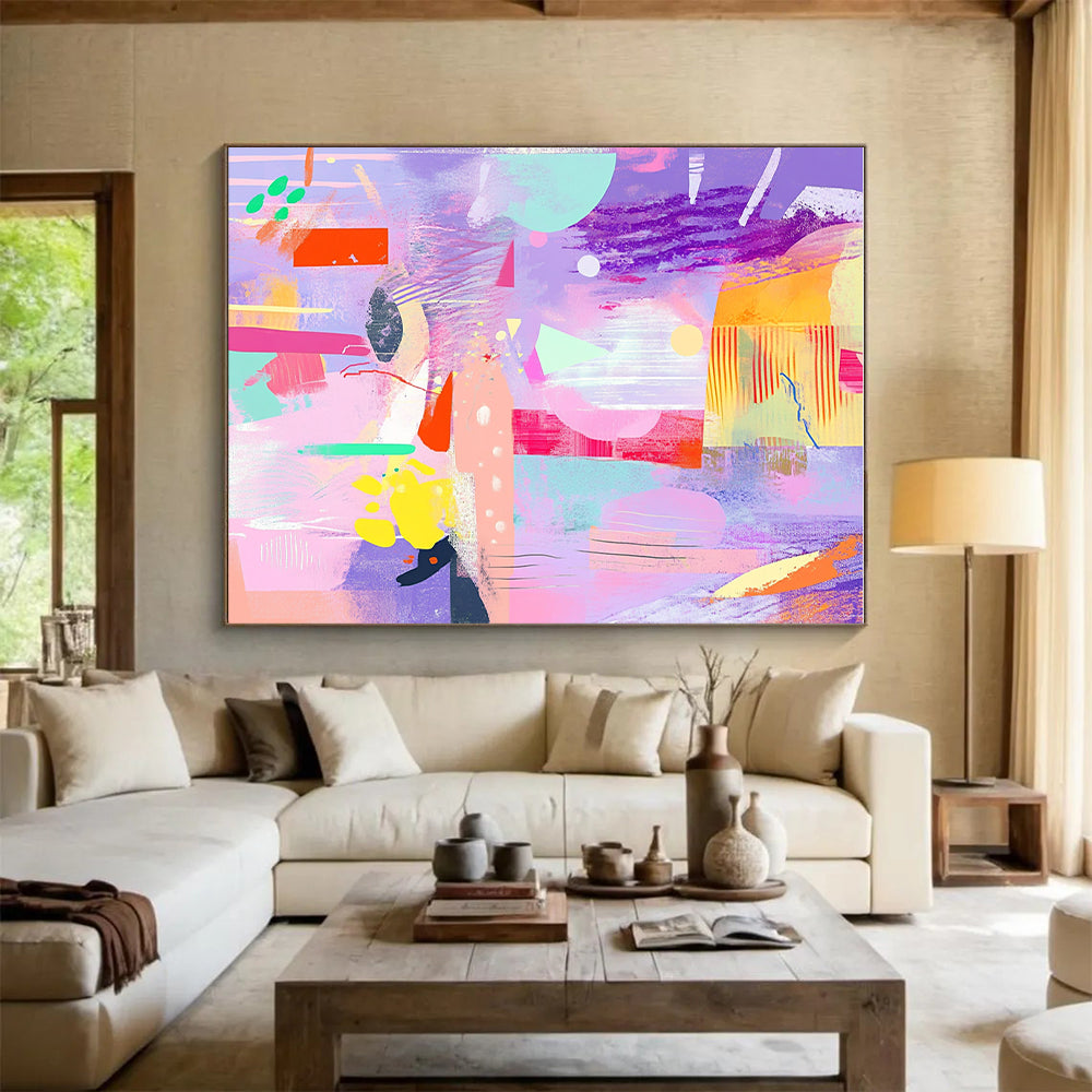 Pastel Colorful Abstract with Purple and Pink Tones GER299